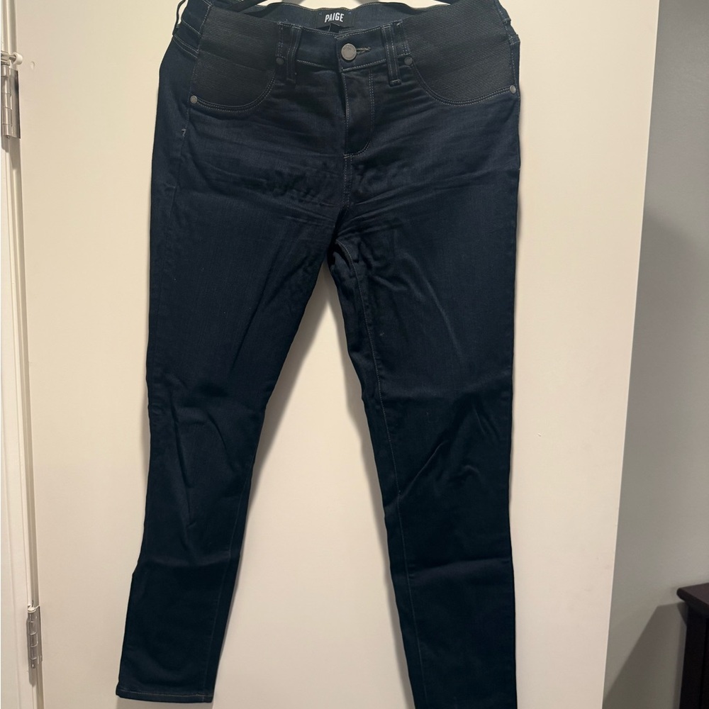 Paige Dark Blue Verdugo Ankle Maternity Jeans size 29